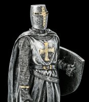 Templar Knight Figurine with Shield and Sword