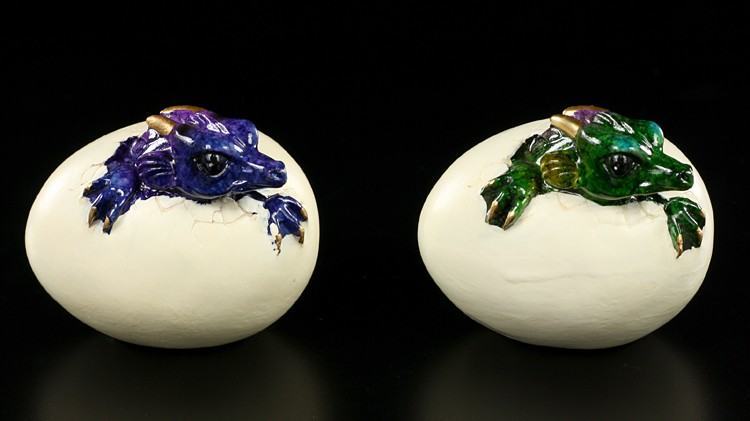 Dragon Baby with Egg - Set of 2