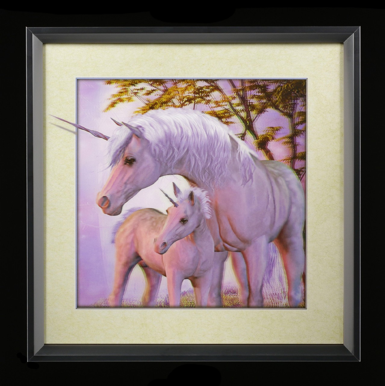 5D Picture with Frame - Unicorn Family