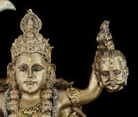 Hindu God Figurine - Kali with Trident and Head
