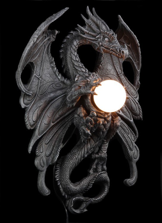 Drachen Kerzenhalter Dragon Kerzenständer Gothic Drache Monte M Moore 766-9608