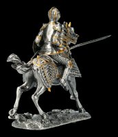 Pewter Knight with Lance on Horse
