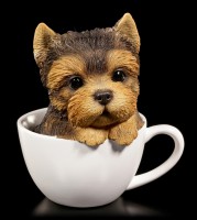 Dog Figurine - Yorkie Teacup Pup