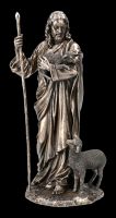 Jesus Christ Figurine - The Good Shepherd - broonzed