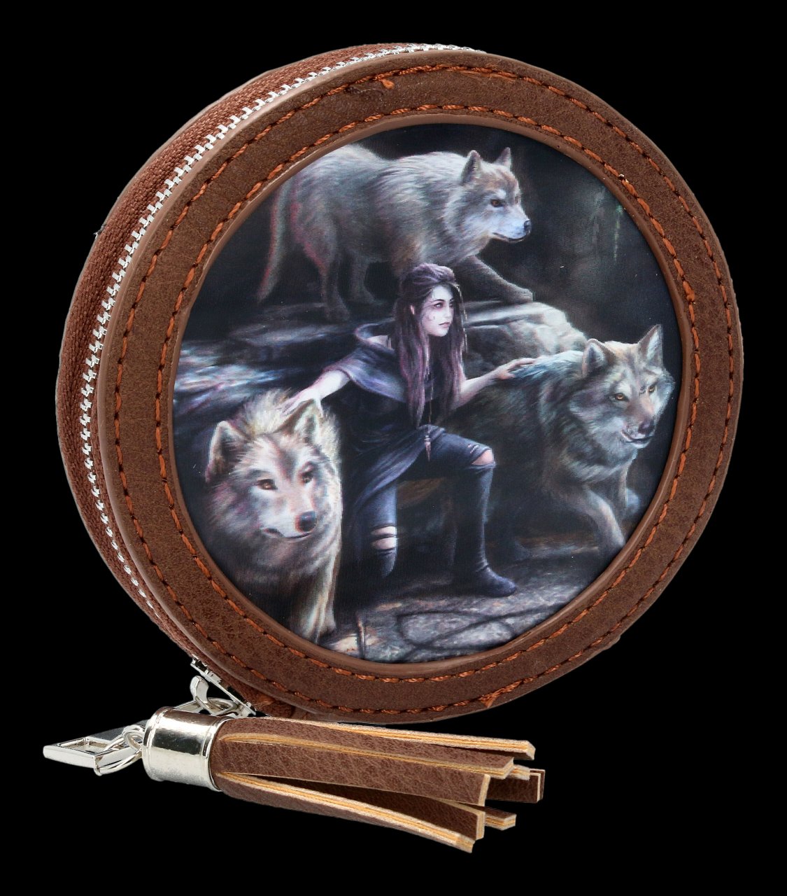 3D Coin Purse with Wolves - Power Of Three