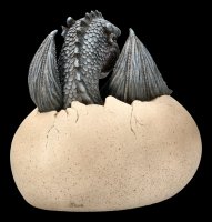Garten Figur - Drache Feo schlüpft aus Ei