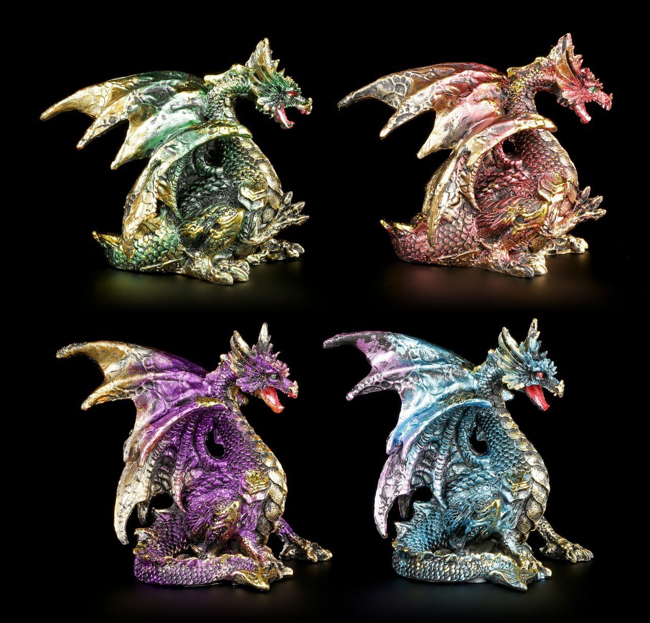 Dragon Figurine - Precious Wings - Set of 4