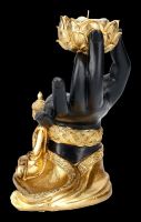 Teelichthalter - Buddha Figur mit Hand