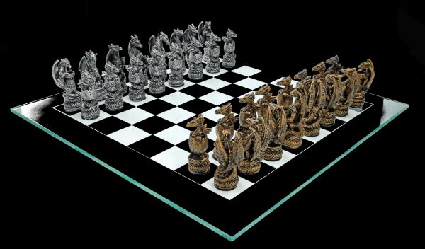 Chess Set Dragon - Gold vs. Silver