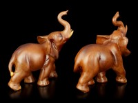Elephant Set of 2 - Wooden look