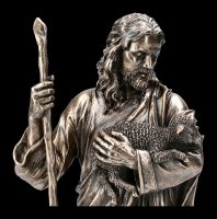 Jesus Figur - Der gute Hirte - bronziert