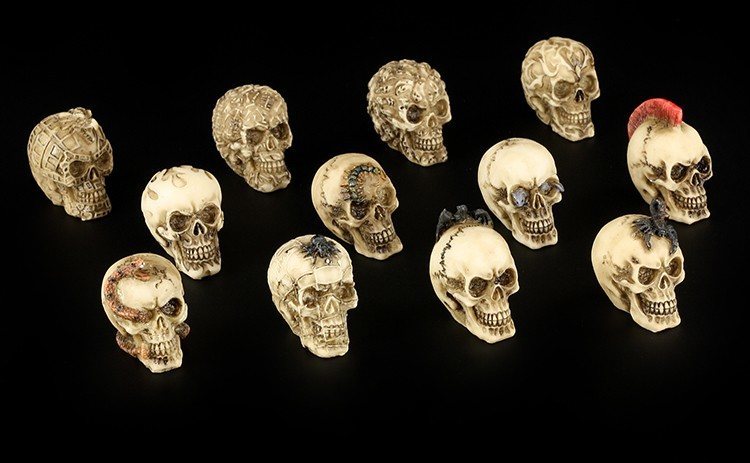 Skulls small - Set of 12