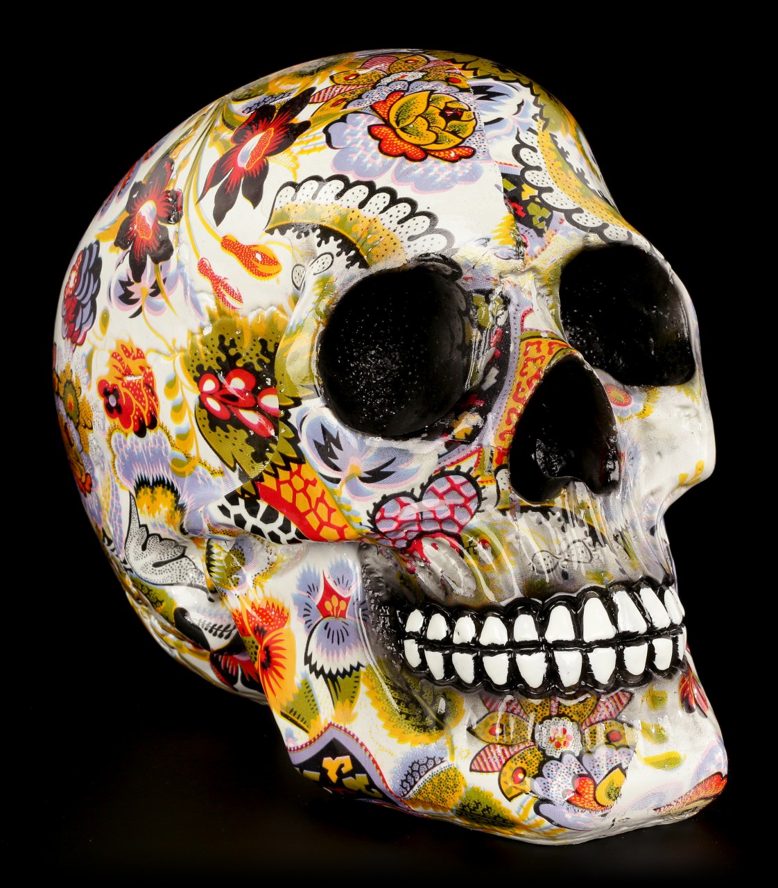 Colourfull Skull with Flowers - Avant-Garde