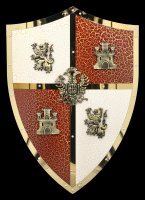 Ritter Schild mit Löwen und Burg Wappen