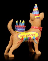 Funny Dog Figurine - Happy Birthday Chihuahua