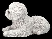 Bichon Frise Puppy Figurine lying