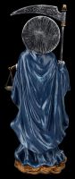 Santa Muerte Figur mit Waage blau
