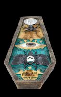 Incense Burner Coffin with Mystical Symbols
