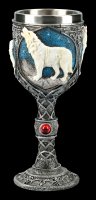 Fantasy Goblet - Howling Lone Wolf white