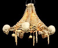 Totenkopf Deckenlampe - Skelette