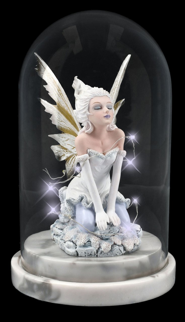 Fairy Figurine within Glass Bell Jar LED - Eira