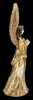 Engelfigur mit Buch - goldfarben