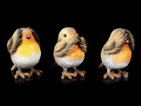 Three wise Robin Figurines - No Evil
