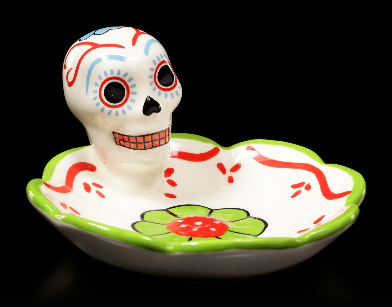 Skull Dish - Day of the Dead - green