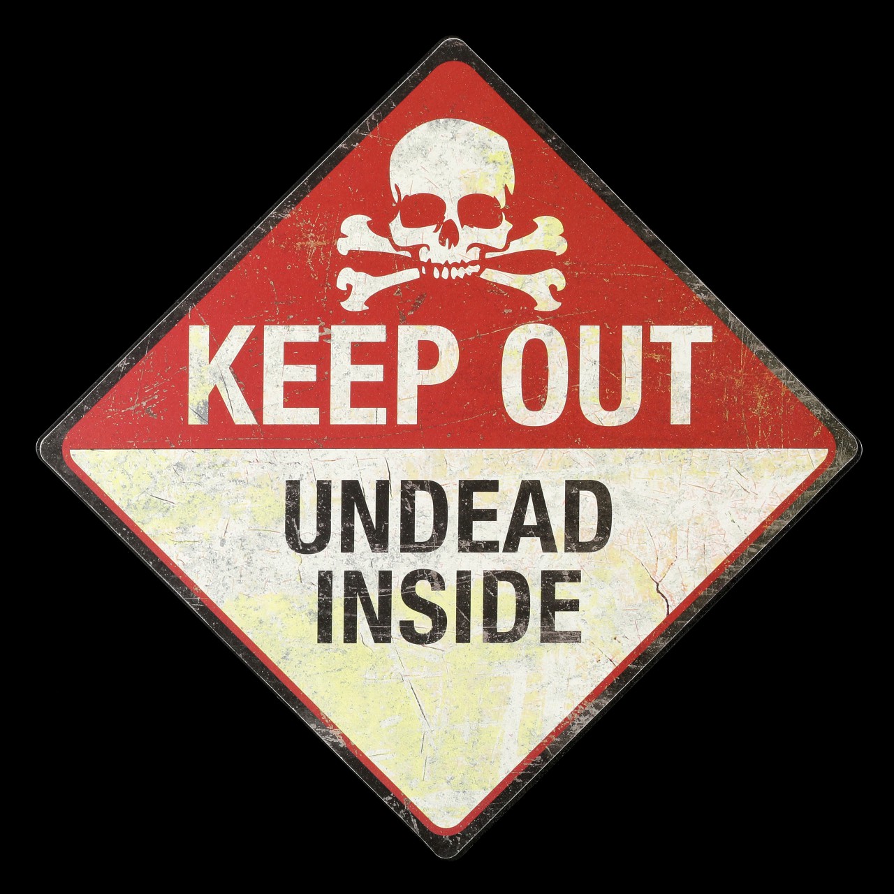 Metall Schild - Keep Out - Undead Inside