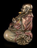 Happy Buddha Figur - Sitzend auf Goldsack