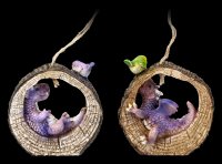 Cute Dragon Figurines - Hello little Friend - purple