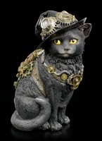 Steampunk Cat Figurine - Clockwork Kitty