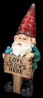Garden Gnome Figurine - Love Grows Here
