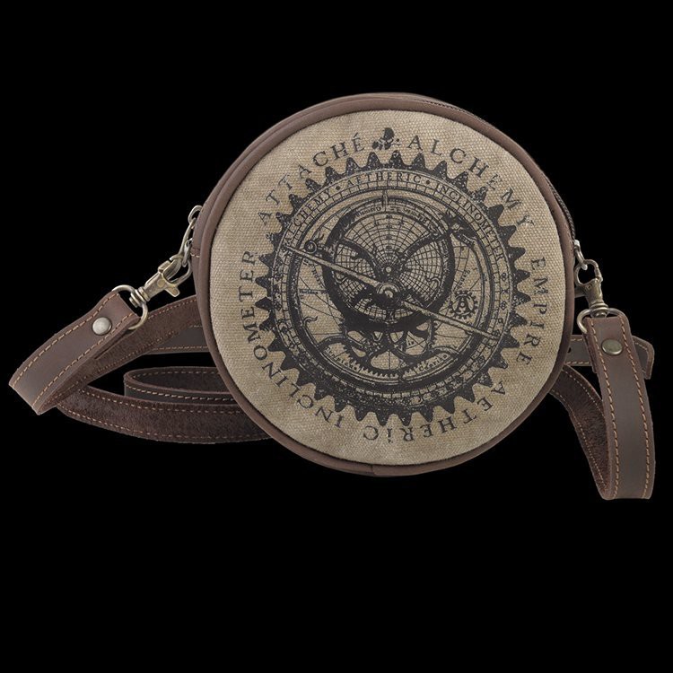 Aetheric Inclinometer - Round Handbag Steampunk