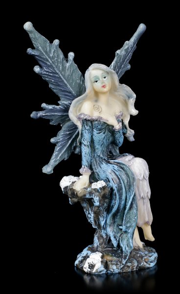 Wasser Elfen Figur Idrica mit kleinem Drachen Fantasy Drachenelfe Fee Statue 