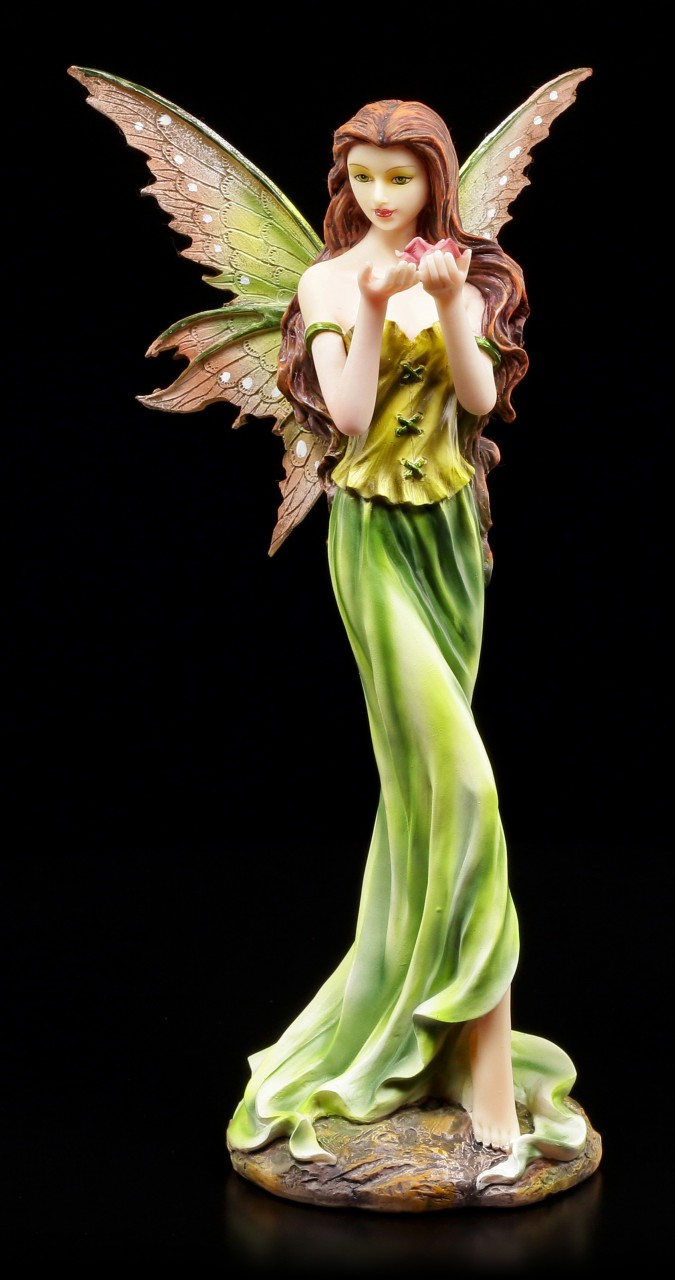 Fairy Figurine - Aileen in green Spring Dress