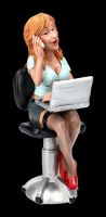Funny Job Figurine - Secretary with Laptop
