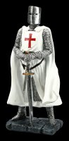Knight Templar Figurine with White Cape