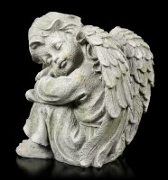 Engel Gartenfigur - Kind schlafend links - klein