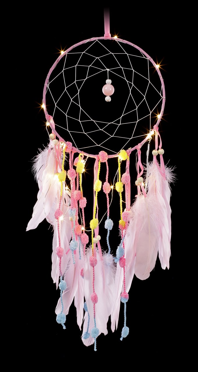 Dreamcatcher with LED - Rose Dreams