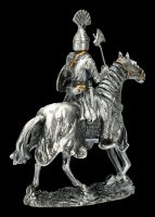 Zinn Ritter Figur mit Pferd - Malteser
