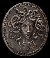 Wall Plaque - Medusa Shield with Snakes