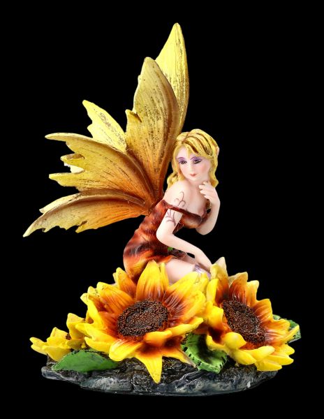 Elfen Figur mit Sonnenblumen