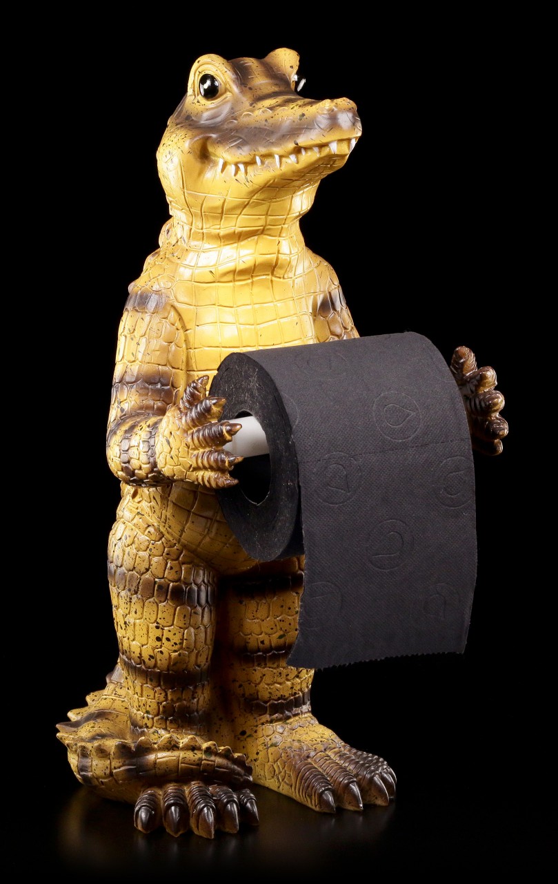 Toilettenpapierhalter - Krokodil Figur