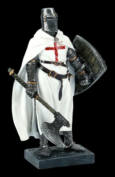 Fantasy Mittelalter Krieger Deutsche Kreuzritter Figur mit Schild und Schwert 
