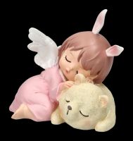 Sleeping Angel Figurine with Bear