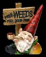 Gartenzwerg Figur mit Pfeife - Free Weeds