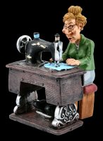 Funny Jobs Figurine - Dressmaker on Sewing Machine