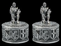 Knight Box Set of 2 - silver colored
