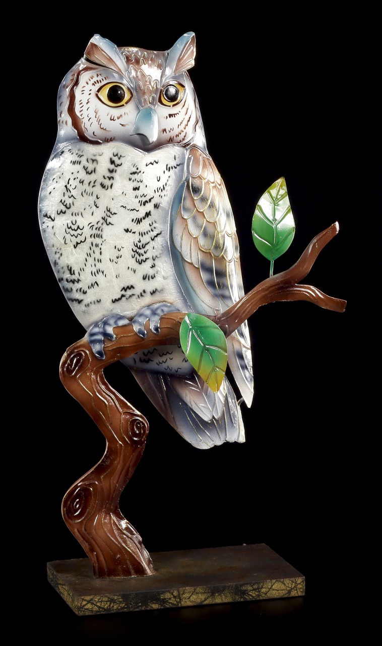 Metal Figurine - White Owl